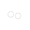 Sterling Silver 2mm x 15mm Polished Hoop Earrings