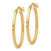 14K Polished Oval Hoop Earrings