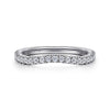 14K White Gold Diamond Wedding Band