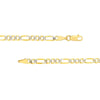3.9mm Two-Tone Pave Figaro Chain with Lobster Lock