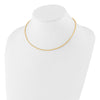 14K Two-tone D/C Reversible 2mm Adjustable Omega Necklace