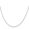 18K White Gold 18 inch .7mm Box with Lobster Clasp Chain