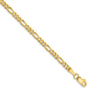 10K 3mm Concave Figaro Chain Anklet