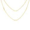 Double Stranded Bar Stations Choker Necklace