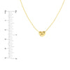 Triple Strand Puffy Heart Necklace