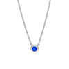 3mm Sapphire Stone Bezel Necklace
