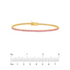 2.0mm Pink Sapphire Straight Tennis Bracelet