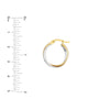 Two-Tone Overlaping Tube Round Hoop Earrings
