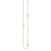 Sterling Silver CZ and Open Heart Station Long Necklace