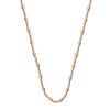 D/C  White and Rose Gold Bead Necklace