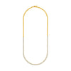 Diamond Halfway Tennis Straight Necklace (7tcw)