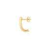 Triangular Tube J Hoop Earrings
