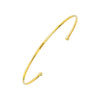 Cuff Bangle with Beaded Ends