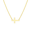 Sideways Mini Cross Adjustable Necklace