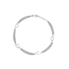 Sterling Silver Open Hearts on Chain Trio Adjustable Anklet