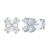 Smiling Rocks 0.79Ct E-F/SI1 Lab Grown Diamond Pear Cut Cluster Flower Earrings