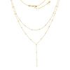 Double Stranded Bead Station Drop Necklace