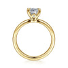 14K Yellow Gold Round Diamond Engagement Ring