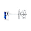 2.9mm Blue Sapphire Trio Stud Earrings