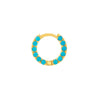 Hoop Earrings with Turquoise Stones