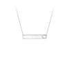 Plated Sterling Silver Mini Bar Necklace with Hearts