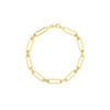 Pave Diamond Accented Paper Clip Chain Bracelet