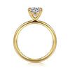 14K Yellow Gold Round Solitaire Diamond Engagement Ring