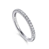 14K White Gold Diamond Wedding Band