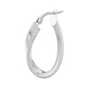 Curved Oval Hoop Earrings