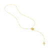 Virgin Mary and Cross Rosary Necklace