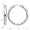 Sterling Silver Rhodium-plated 3.5mm Tube Earrings
