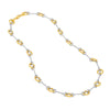 Two Tone Alternating Textured Link Necklace