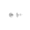 Ridged Button Stud Earrings on Post Back