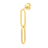 Paper Clip Dangle Earrings on Post Back