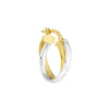 Two-Tone Interwoven Hoop Earrings