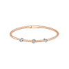 Diamond Trio Station Rose Mesh Bangle