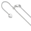 Sterling Silver RH-plated Adjustable Snake Chain Anklet