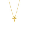 Beaded Mini Cross Adjustable Necklace