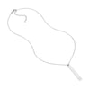 Plated Sterling Silver Vertical Bar Star Necklace