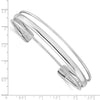 Sterling Silver RH-plated Polished Fancy Slip-on Bangle