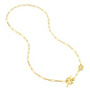Paper Clip Puff Mariner Toggle Necklace