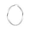 Oval D/C Twist Hoop Earrings