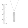 Sterling Silver Chevron with Cable Chain Fringe Necklace