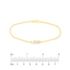 1/6tcw Diamond Love Station on Bead Chain Bracelet
