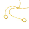 High Polished Circles Adjustable Lariat Necklace