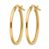 10K Polished Oval Hoop Earrings