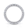 14K White Gold Princess Cut Shared Prong Diamond Eternity Band