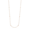 Sterling Silver CZ Bezel Station Long Necklace