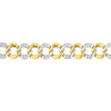 Two-Tone Flat Round Link Stampato Bracelet