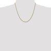 10K 2.5mm Diamond-Cut Rope Chain